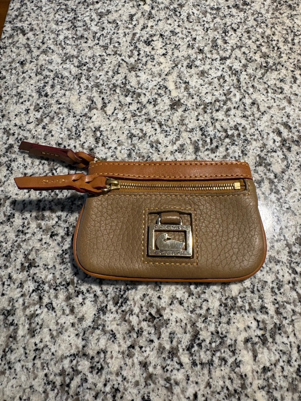 Dooney & Bourke Pebble Grain Leather Coin Purse / Key Pouch